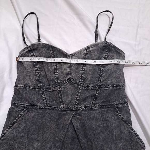 Dynamite | Grey acid wash spaghetti strap women's mini dress - Picture 8 of 8